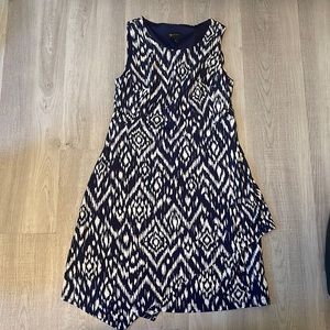 AB Studio Navy and White Dress